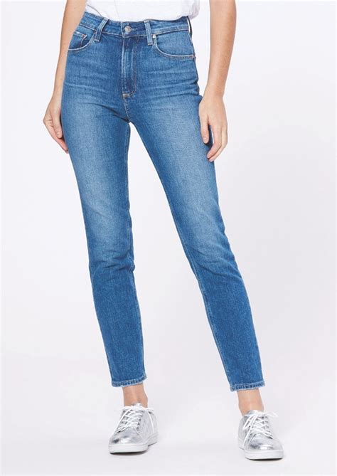 paige denim sarah slim vintage jeans trail