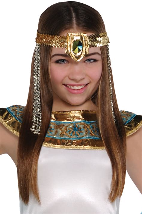 girls cleopatra fancy dress costume egyptian queen of the nile pharaoh