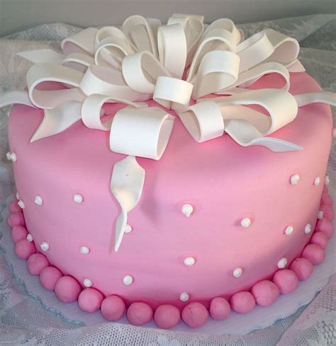 Adult Birthday Cake Ideas Round Pink White Polka Dot