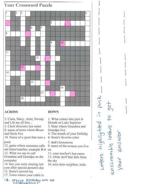 create   crossword puzzle  printable printable crossword