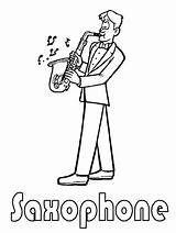 Coloring Pages Music Saxophone Instrument Musical Instruments Bass Alto Soprano Drawing Color Book Library Clipart Kids Popular Sheets Getdrawings Advertisement sketch template