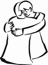 Hugging Clipart Cartoon People Drawing Hug Friends Clip Hugs Each Other Forgiveness Two Huging Cliparts Film Library Halloween Strip Clipartbest sketch template