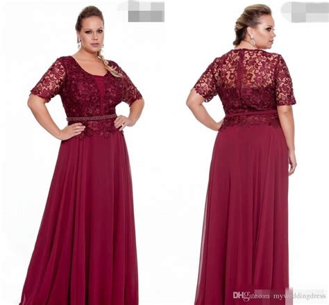 Burgundy Plus Size Mother Of The Bride Dresses With Short