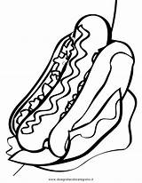 Wurstel Hotdog Cachorro Quente Mostarda Ketchup Wurstchen Speisen Colorir Alimenti Ausmalen Lebensmittel Trinken Colorare Tudodesenhos Condividi Stamps Malvorlage sketch template