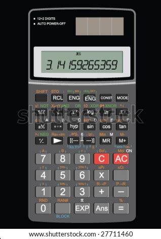 scientific calculator showing pi stock vector illustration  shutterstock