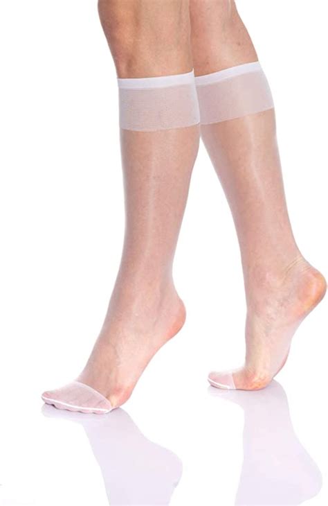 sheer knee high socks for women 3 pairs trouser socks stockings