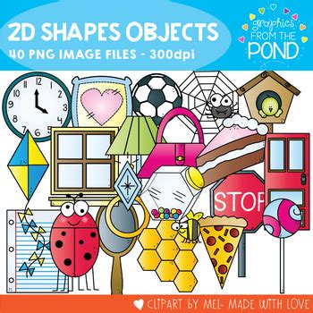 shape objects clipart  graphics   pond tpt