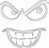 Coloring Face Sinister Smiley Outline Wecoloringpage Pages sketch template