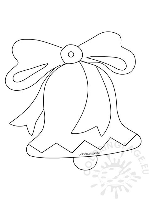 christmas bells outline coloring page