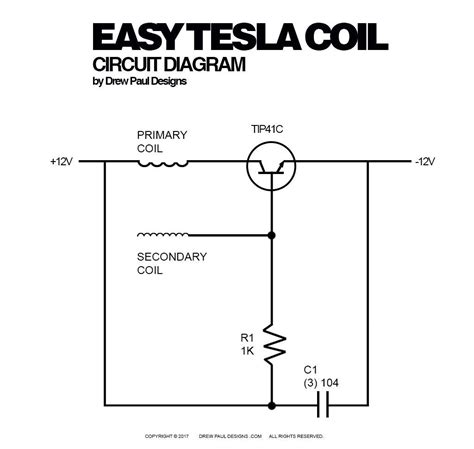 drew paul designs easy tesla coil kit