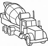 Coloring Pages Truck Semi Mixer Trailer Big Kenworth Ups Drawing Wheeler Four Color Dj Military Dump Printable Outline Getcolorings Cement sketch template