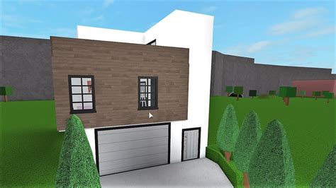 building  modern suburban house roblox bloxburg  youtube