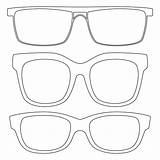 Outline Sunglasses Clip Glasses Printable Sun Template Coloring Cut Printablee Via sketch template