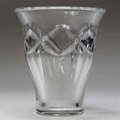 Baccarat French Cut Crystal Glass Vase