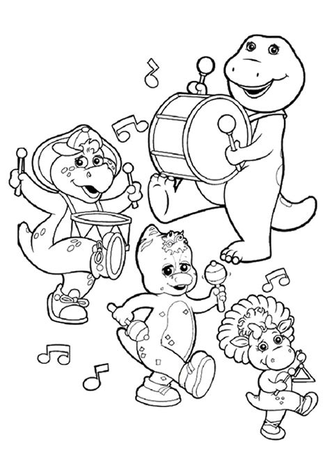 barney coloring pages books    printable