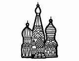 Catedral Basilio Basil Church Kremlin Dibuixos Basili Sant sketch template