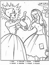 Number Color Cinderella Coloring Pages Choose Board Numbers sketch template