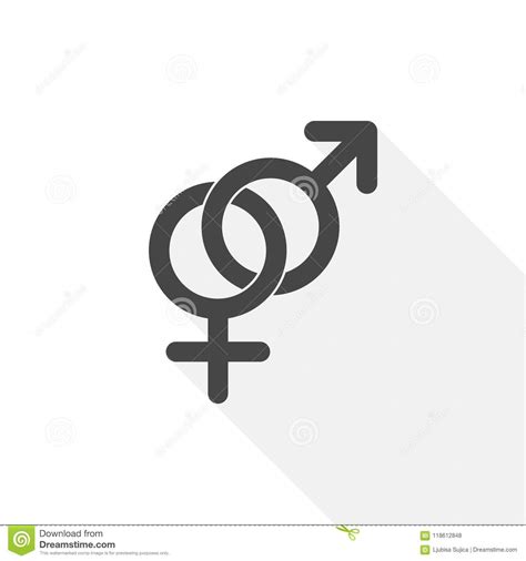 Male And Female Sex Symbol Stock Vector Illustration Of Blue 118612848