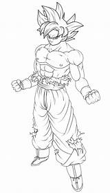 Goku Ultra Instinct Lineart Deviantart sketch template