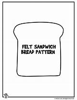 Felt Bread Food Sandwich Pattern Templates Tutorial Template Patterns Printable Kids Activities Woo Jr Woojr Choose Board sketch template