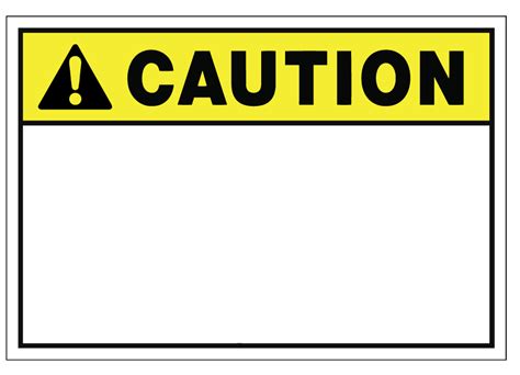 customizable caution blank safety sign