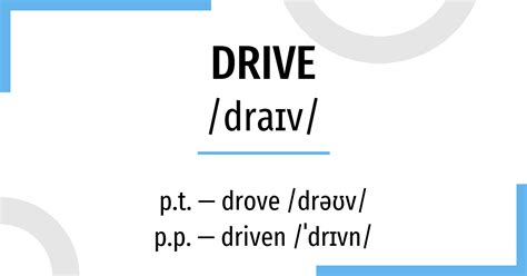 conjugation drive verb   tenses  forms conjugate   present  future