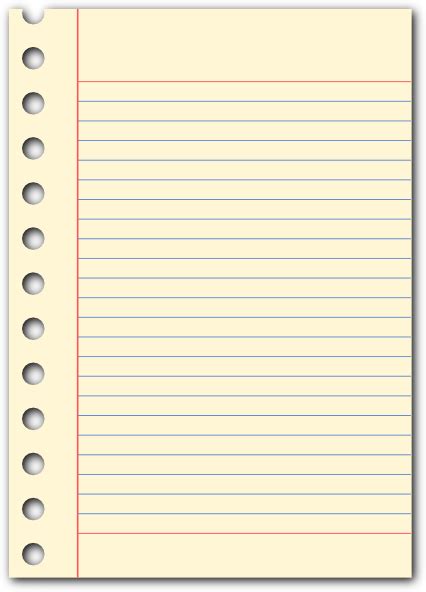 notepad template clipart