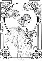 Coloring Pages Adult Fairies sketch template
