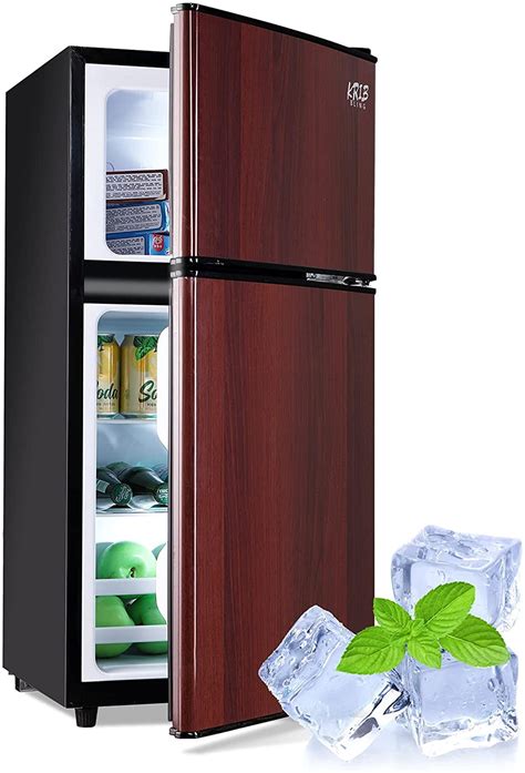 krib bling compact refrigerator  cu ft mini fridge  freezer  removable glass shelves
