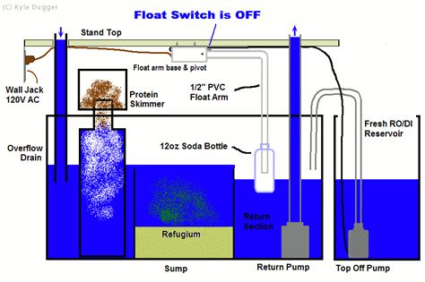 electric float switch  water tank diy saltwater reef tank aquarium setup