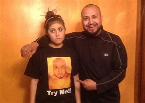 dad catches daughter breaking curfew makes her wear shirt with his photo