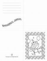 Birthday Cards Printable Card Coloring Kids Folding Pages Boy Template Print Fold Quad Color Library Clipart Templates sketch template