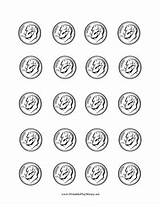 Kids Dimes Printable Coloring Money Print Learn Count Printables Coins Dime Cent Paper Learning Rows Help Practice Homeschool Lines sketch template