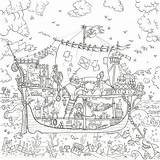 Pirate Colouring Poster Ship Giant Posters Notonthehighstreet Really sketch template