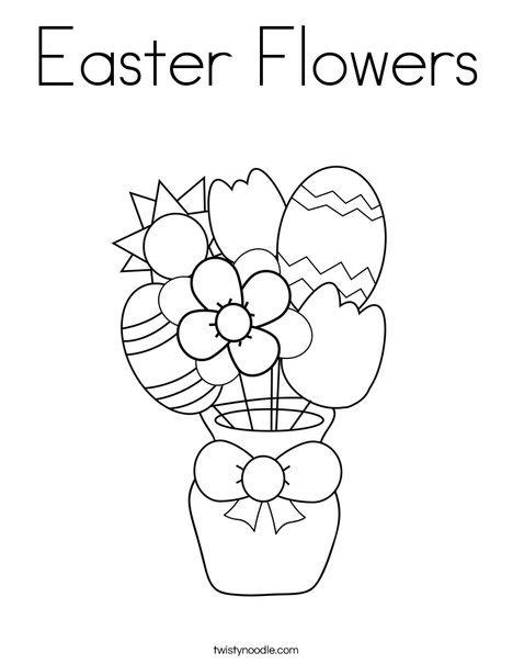 coloring pages easter flowers