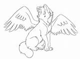 Wolf Winged sketch template