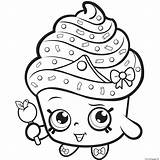 Coloring Cupcake Princess Shopkins Bubakids Cartoon Thousands Through sketch template