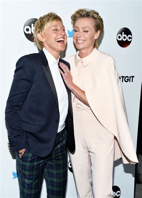 Ellen Degeneres And Portia De Rossi Pda Pictures Popsugar Celebrity