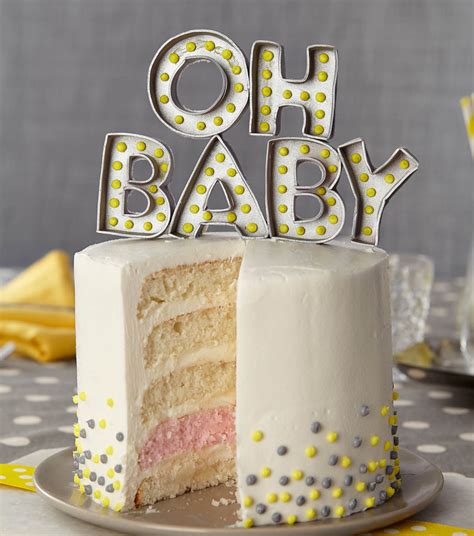 these gender reveal cakes are a delicious way to share