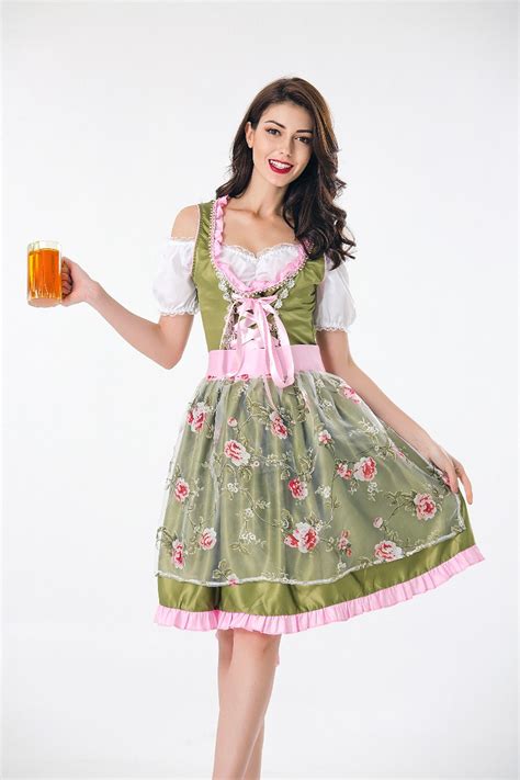 women s bavarian beer girl adult cosplay oktoberfest costume n18009