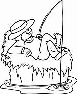 Fishing Coloring Pages Lazy Kids sketch template