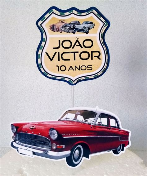 topo de bolo carros vintage elo7 produtos especiais