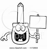 Screwdriver Mascot Phillips Holding Sign Happy Coloring Cartoon Clipart Cory Thoman Outlined Vector sketch template