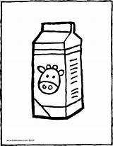 Milk Drawing Carton Coloring Pages Colouring Draw Color Drawings Easy Simple Cookies Food Getdrawings Comments sketch template