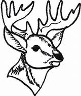 Outline Reindeer Deer Head Coloring Pages Heads Cliparts Clipart sketch template