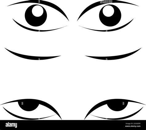 Cartoon Eyes Icon Schwarzweiß Stockfotos Und Bilder Alamy