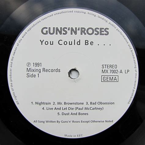guns  roses bootleg vinyl guide