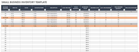 small business inventory templates smartsheet riset