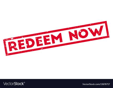 redeem  rubber stamp royalty  vector image