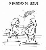 Batismo Colorear Catequese Jesús Ensinar Clique Ver sketch template